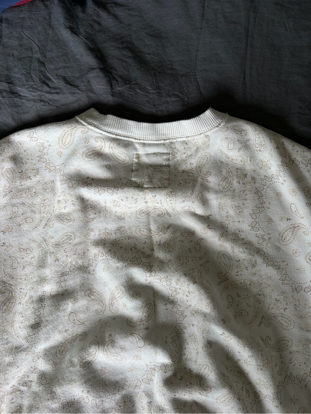 Aerie take it easy crew neck cropped sweatshirt paisley size medium soft muslin - Picture 6 of 7